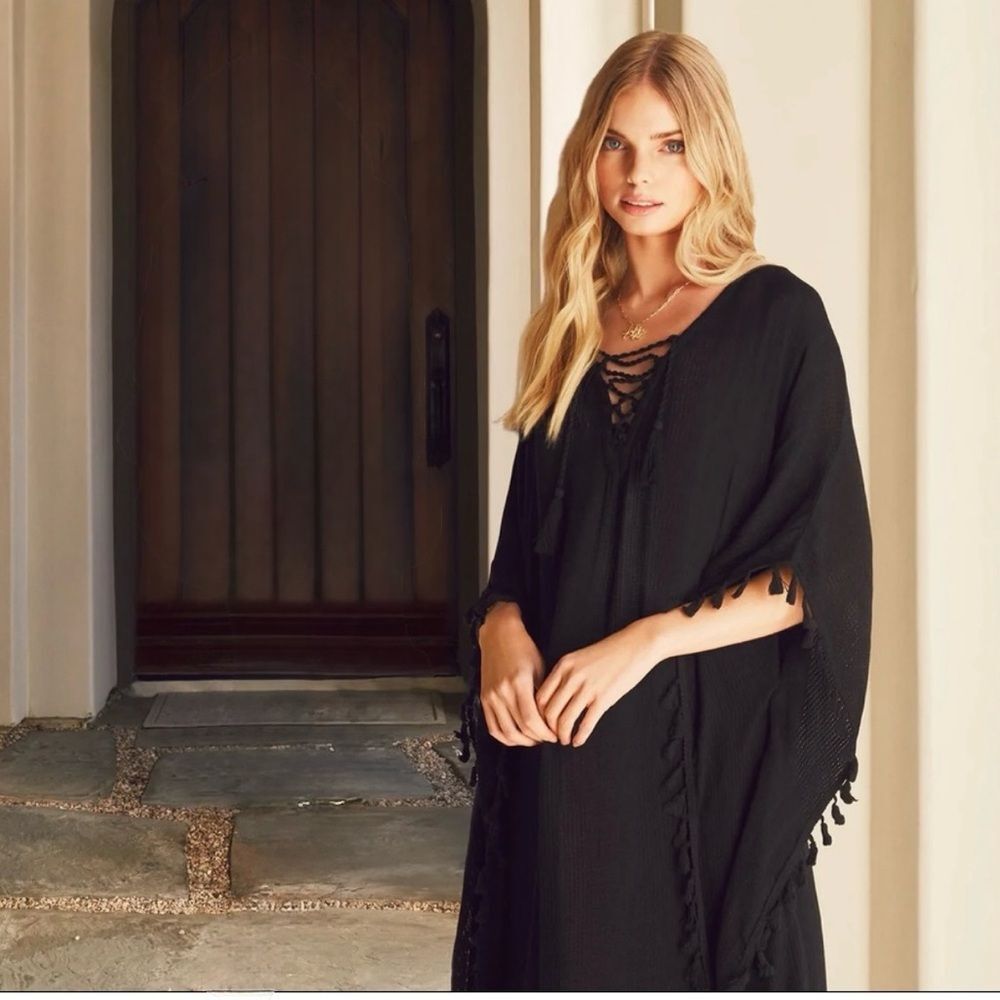 Walter Baker Acapulco Kaftan in Black One Size NWT